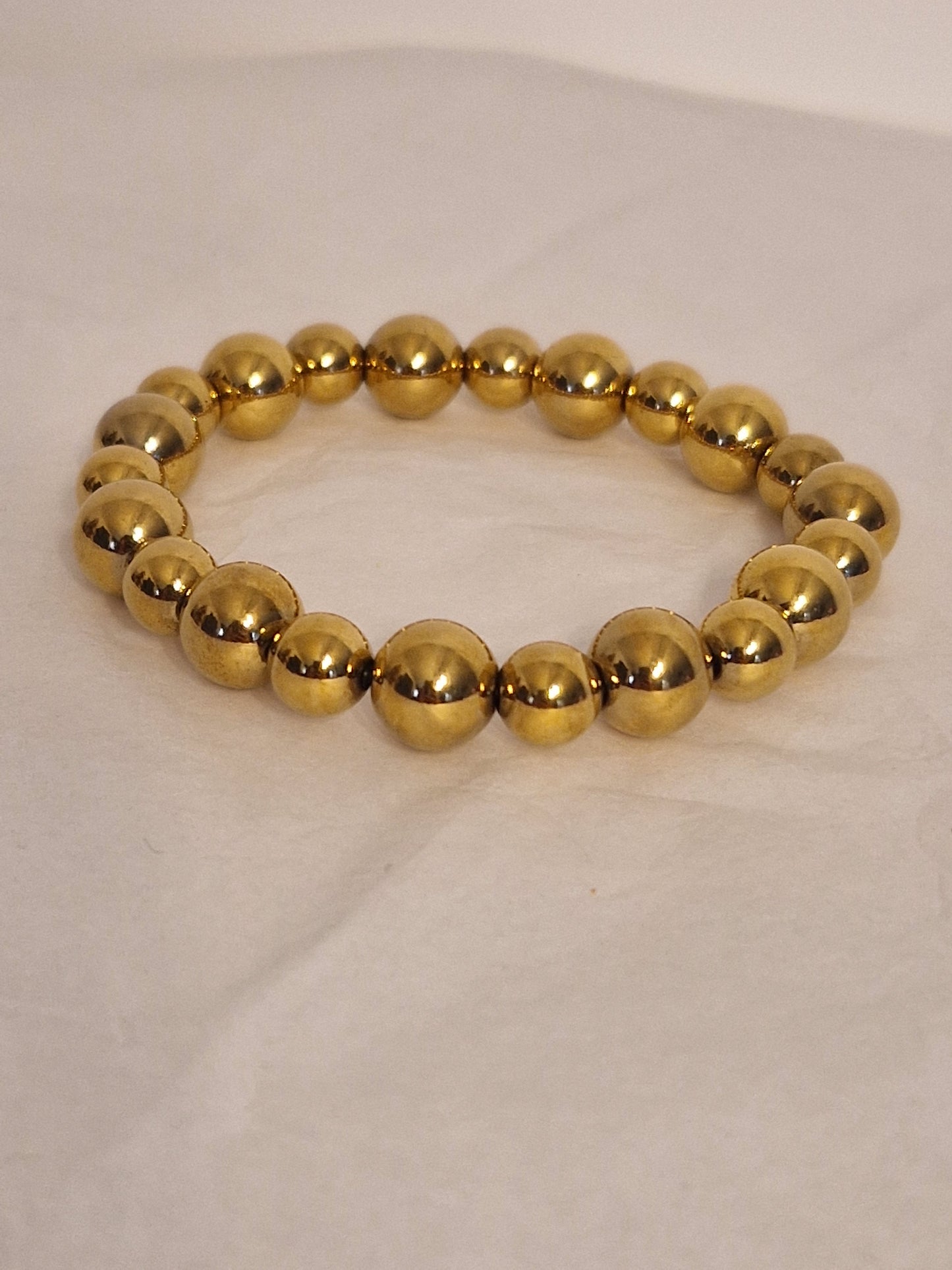 Bracelet boules d'or